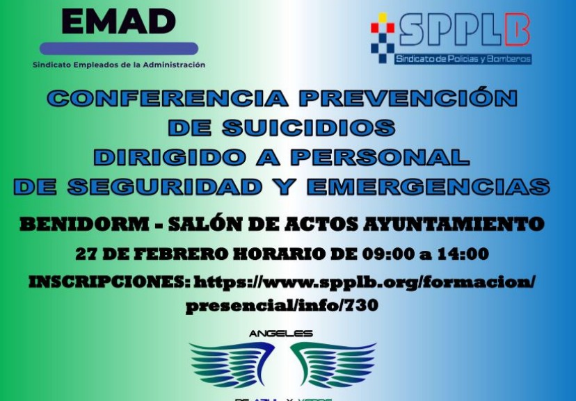 15. INFORMACIÓN CURSO_ «CONFERENCIA PREVENCIÓN DE SUICIDIOS DIRIGIDO A PERSONAL DE SEGURIDAD Y EMERGENCIAS»