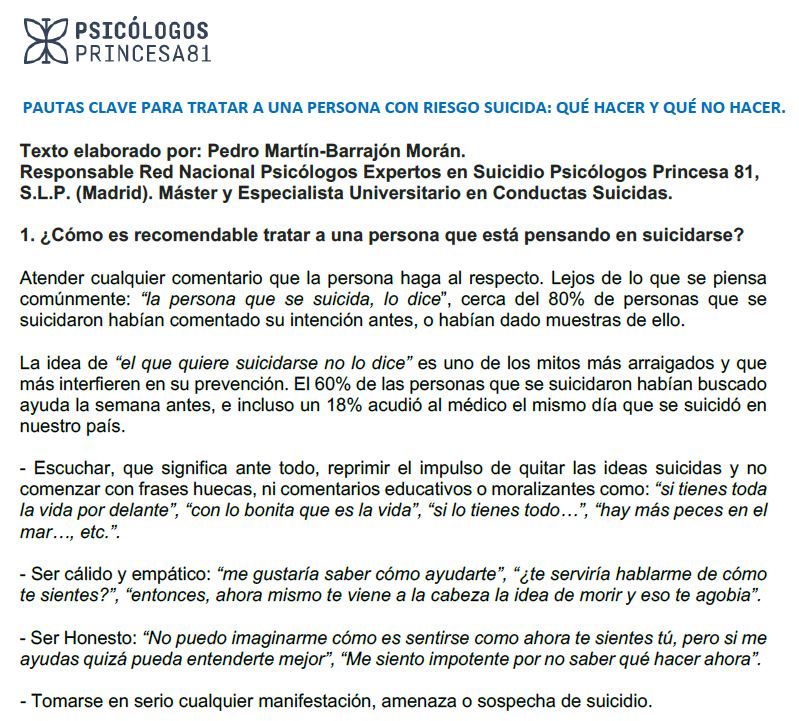 Portada de guia para ayudar a alguien en riesgo